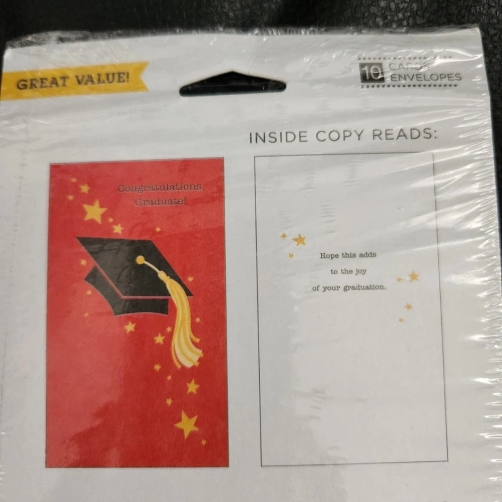 American Greetings Graduation Card Money Holders 10 Gift Card Holder - Picture 2 of 4